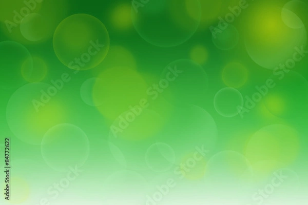 Fototapeta Fresh green abstract spring background with bokeh effect
