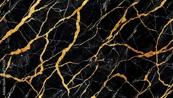 Fototapeta seamless high-resolution black marble texture is perfect for backgrounds and design projects. Suitable for both interior and exterior use, it adds a touch of elegance and sophistication to any space.