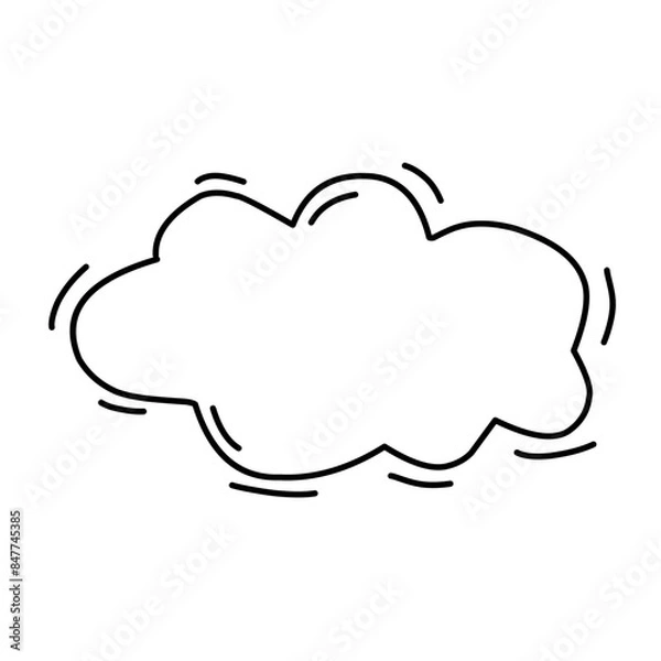 Fototapeta Hand drawn of speech comic bubble