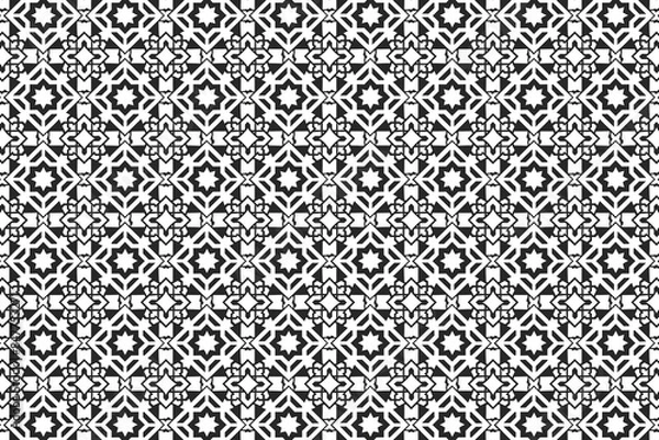 Fototapeta Arabic line ornament with geometric shapes pattern background
