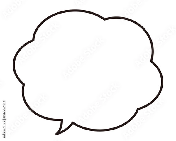 Obraz シンプルな吹き出し　雲