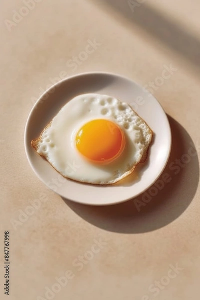 Fototapeta 卵, 卵焼き, 目玉焼き, 朝食, タンパク質, お皿, egg, fried egg, breakfast, protein, dish