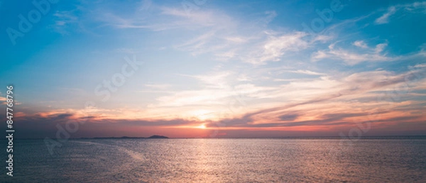 Obraz 4k Aerial of Cloud with sunset sky background in Thailand,Cloudscape time lapse background Dark red purple sunset sky Nature background, sunset in the clouds