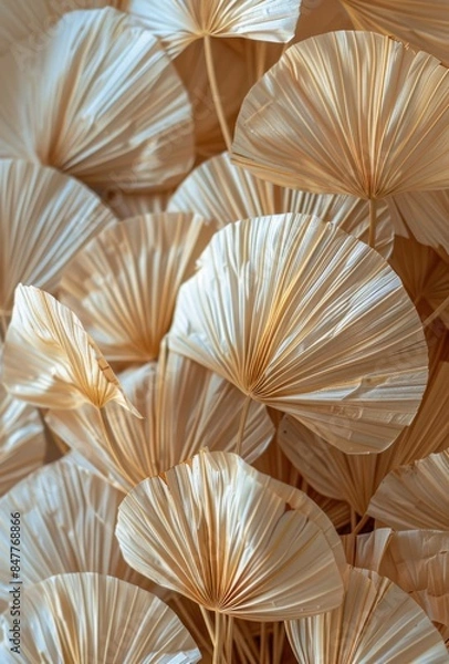 Fototapeta Dried Palm Leaf Fan Bouquet