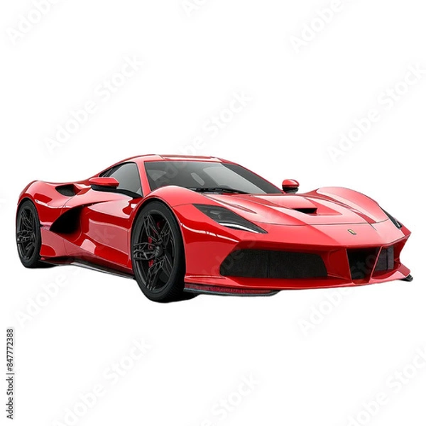 Obraz red sports car isolated on a transparent background