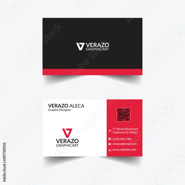 Fototapeta Creative and modern , template clean and simple business card template