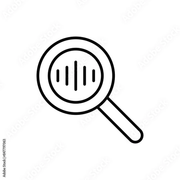 Fototapeta Voice Recognition outline icons, minimalist vector illustration ,simple transparent graphic element .Isolated on white background