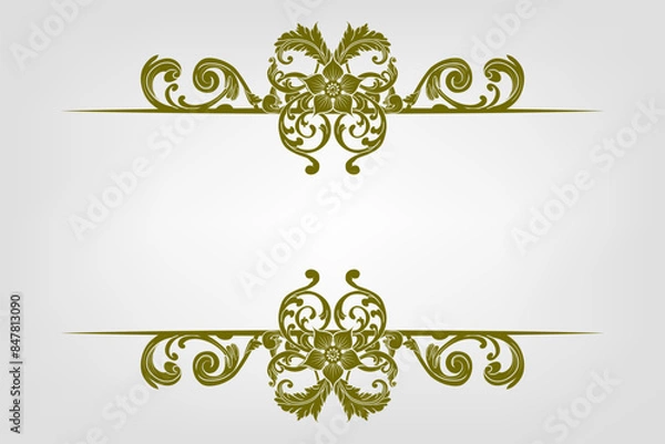 Obraz Classic Vitage Wedding Vector Ornaments Frames Separator Elements Classic Vintage Wedding Invitation Hand Drawn