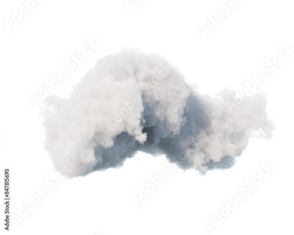 Fototapeta single white cloud with transparent background
