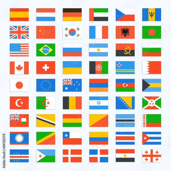 Fototapeta Flag of world. Vector icons set