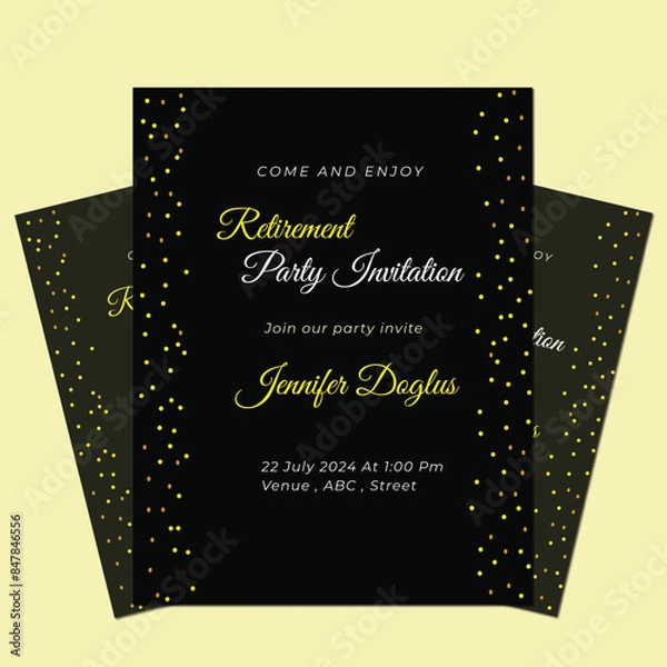 Obraz Happy retirement party invitation
