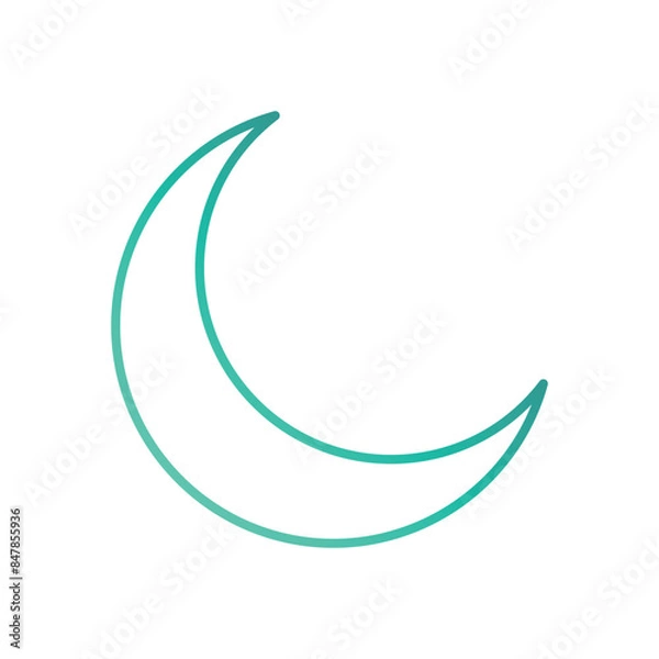 Fototapeta cresent moon vector icon