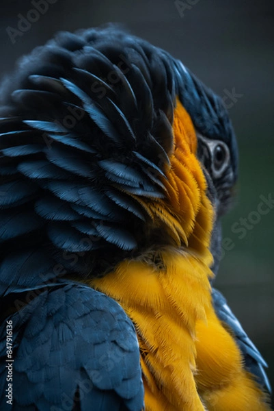 Fototapeta Gefieder eines Papageis