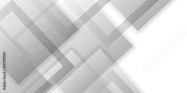Fototapeta Abstract background of translucent rectangles in white and light blue colors. Abstract background with space for paper texture design Vector for brochure, banner, wallpaper, cover.