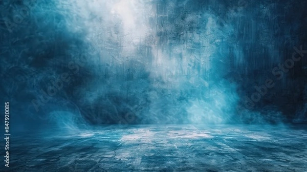 Fototapeta Blue smoke background