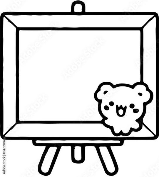 Fototapeta bear with sign