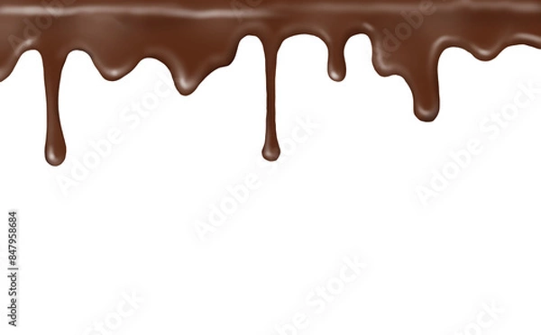 Fototapeta melted chocolate dripping