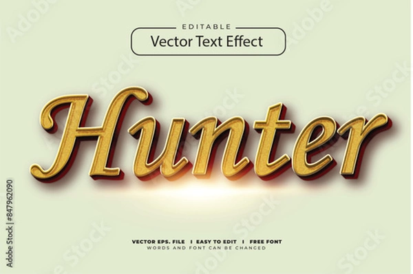 Fototapeta Hunter Editable text style effect