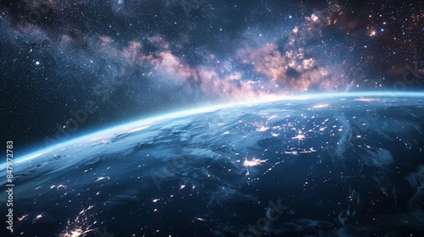 Fototapeta A illustration of a Earth, made with generative AI