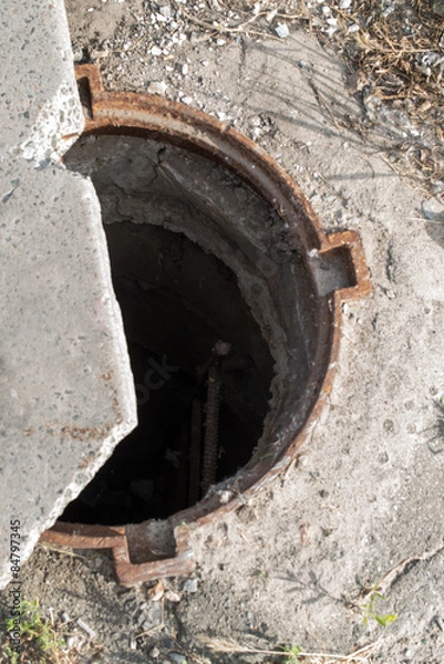 Fototapeta Open manhole