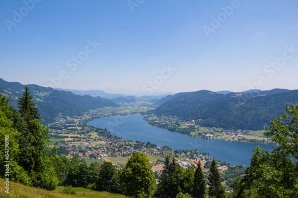 Obraz View To Lake Ossiach From Mt. Gerlitzen
