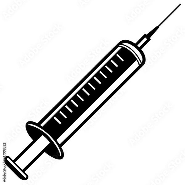 Fototapeta syringe vector silhouette illustration svg file