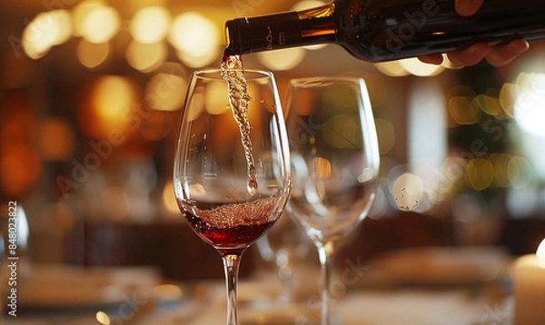 Obraz pouring wine in a glass