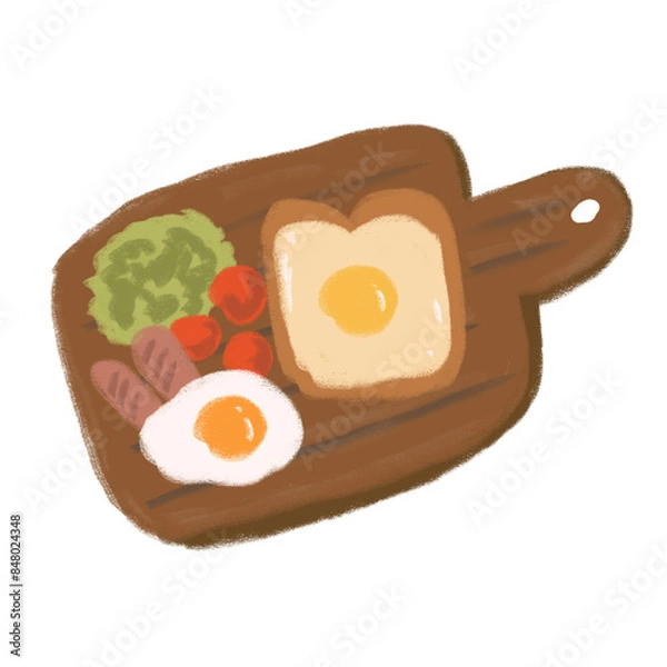 Obraz fried egg and toast