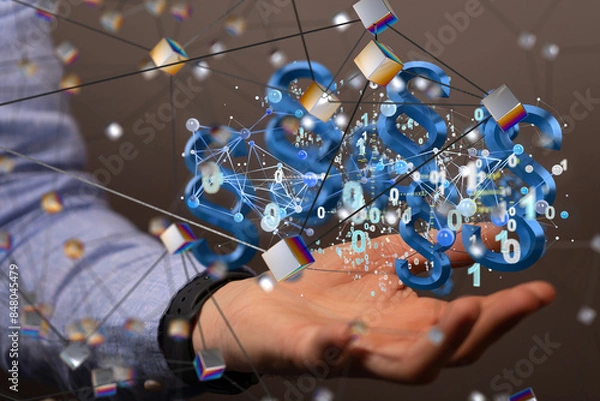 Fototapeta rendering digital paragraph law symbol