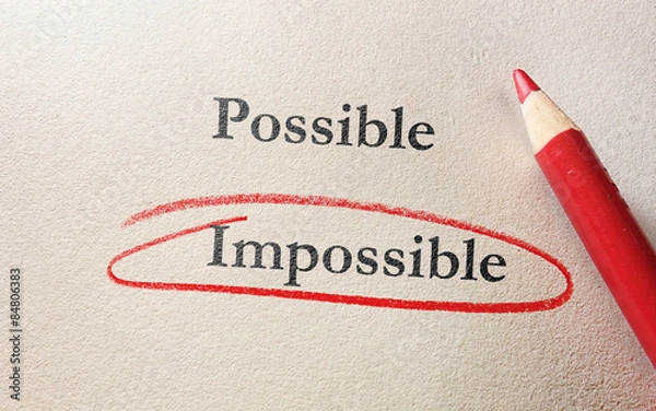 Fototapeta Impossible red circle