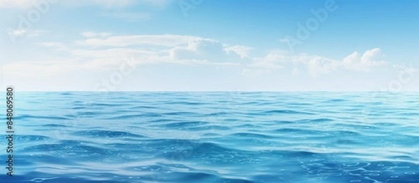 Obraz Empty blue sea background shot. Creative banner. Copyspace image