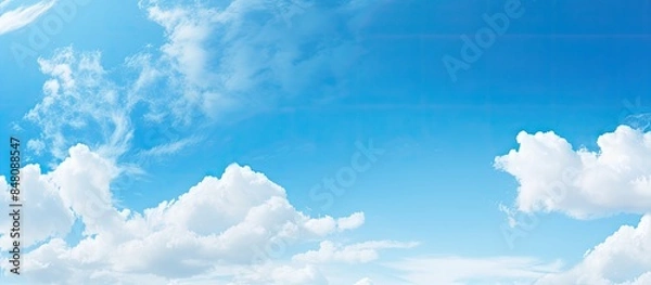 Fototapeta Summer blue sky. Creative banner. Copyspace image