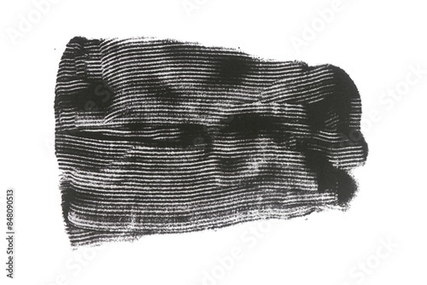 Fototapeta Texture of black crushed eyeliner or black acrylic paint Isolated on A Transparent Background