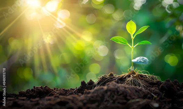 Fototapeta sprout in the ground