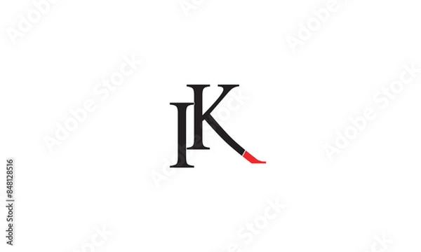 Fototapeta IK, KI , K ,I, Abstract Letters Logo Monogram	