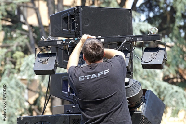 Obraz obsługa koncertu