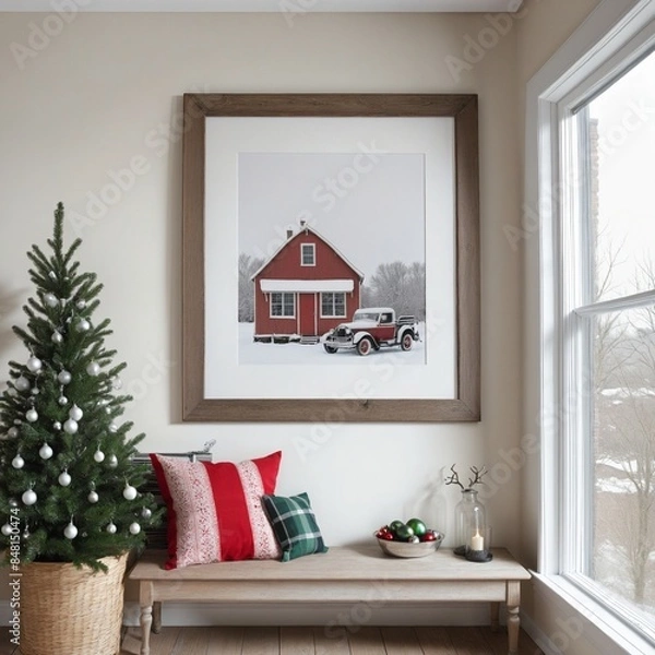 Obraz modern cute christmas season interior design