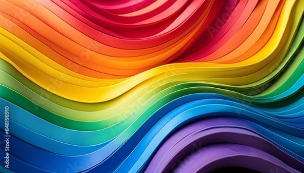 Fototapeta Abstract LGBT pride month background. LGBTQ pride rainbow flag colors background. Pride community. Rainbow colors shapes and waves