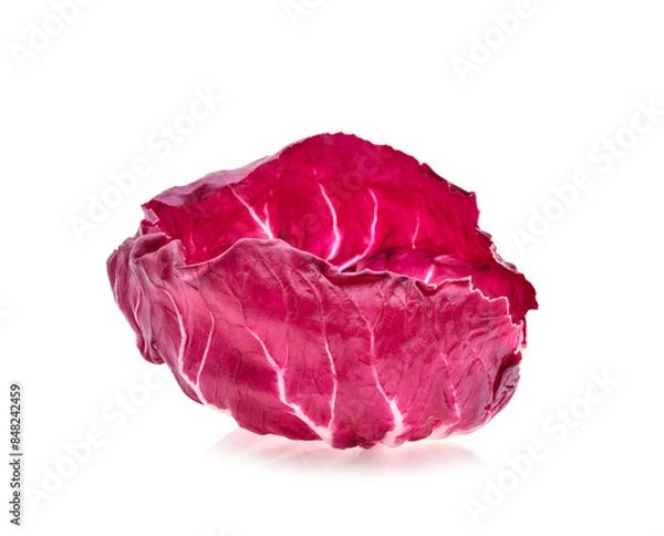 Obraz Radicchio leaf, red salad isolated on white