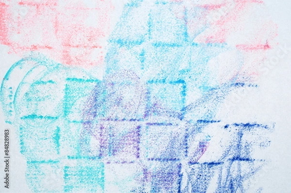 Fototapeta パステル紫陽花.パステル絵画を制作し撮影致しました.