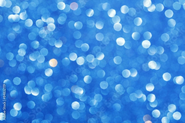 Obraz Blue blurred lights. Glittering abstract background