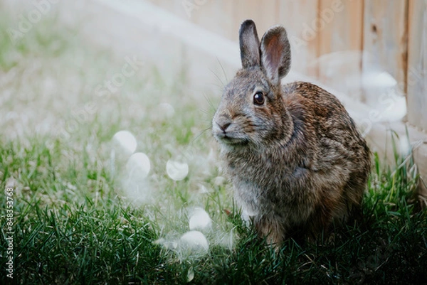 Obraz rabbit on the grass