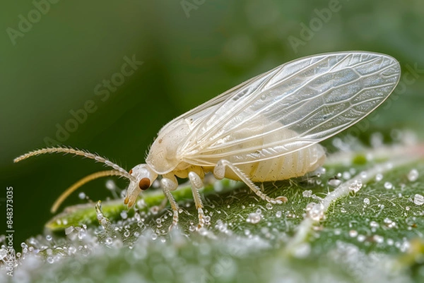 Obraz Whiteflies, The silverleaf whitefly