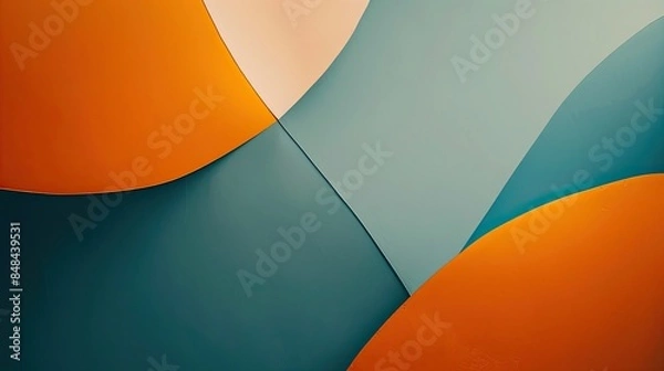 Fototapeta Minimalistic abstract background with few colors in shades of blue