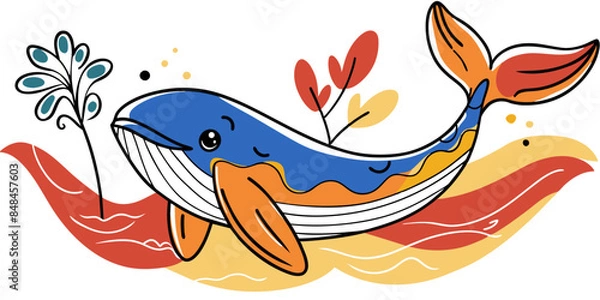 Fototapeta illustration of a fish