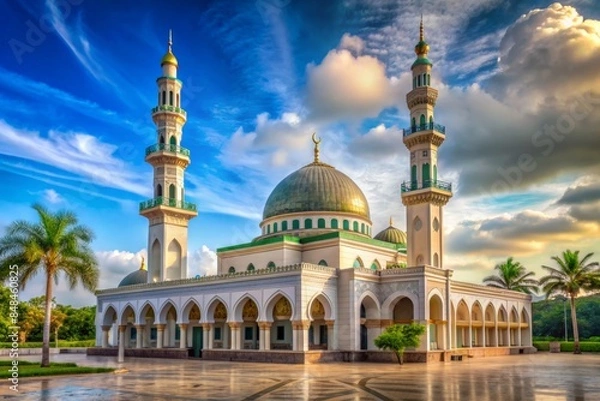 Obraz Arabic Mosque 3D render.