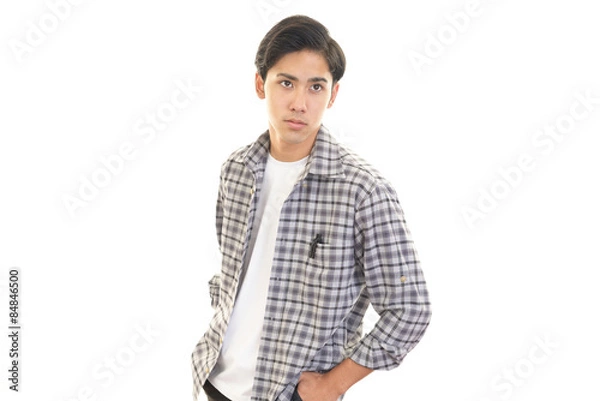 Fototapeta 笑顔の青年