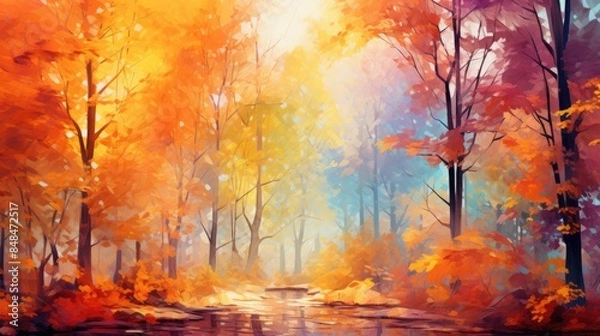 Fototapeta fire in the forest