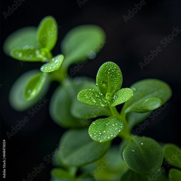 Fototapeta Macro shot of the tiny leaves of a Baby’s Tears (Soleirolia soleirolii) plant
