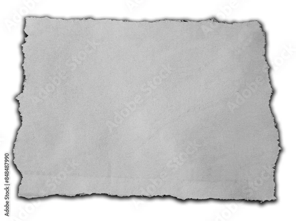 Fototapeta Piece of torn paper isolated on plain background 